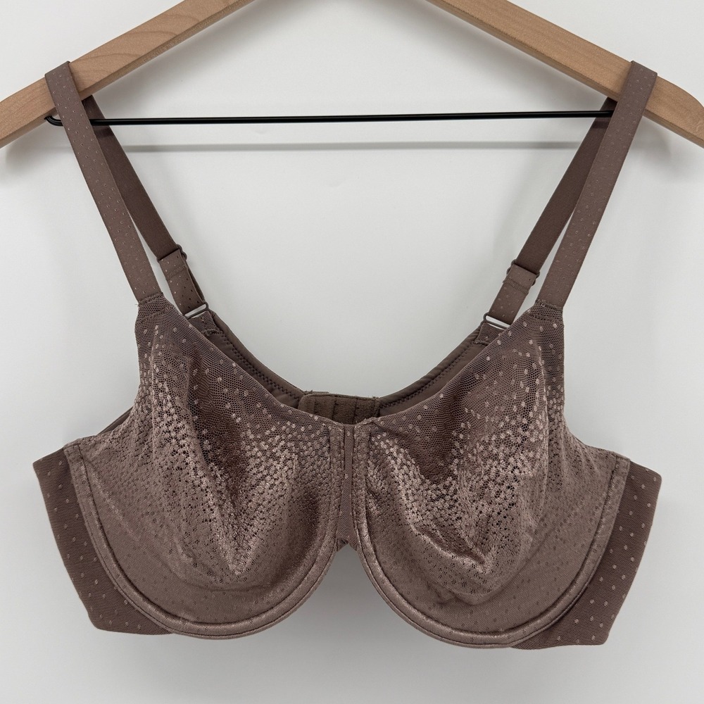 Wacoal 855303 Back Appeal Underwire Bra Taupe Brown 38D‎ Seamless Full Coverage
